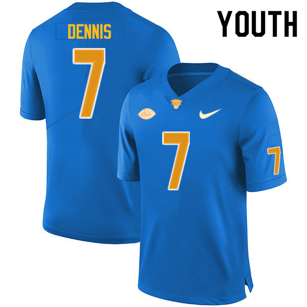 Youth #7 SirVocea Dennis Pitt Panthers College Football Jerseys Sale-Royal